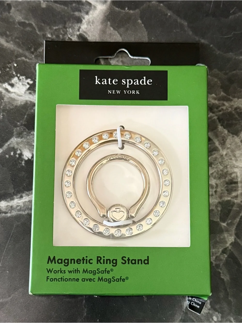 kate spade Gold Magnetic Ring Stand Packaging NIB